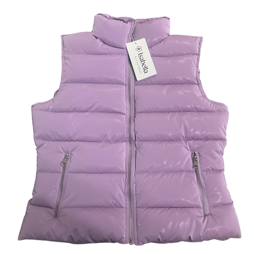 ISABELLA Active Wear Liquid Shine Quilted Vest/Size-Medium - Picture 2 of 13
